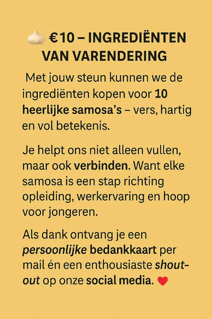 €10 – Ingrediënten van verandering