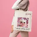 Duurzame Tote Bag - "Kawaii Vibes Only"