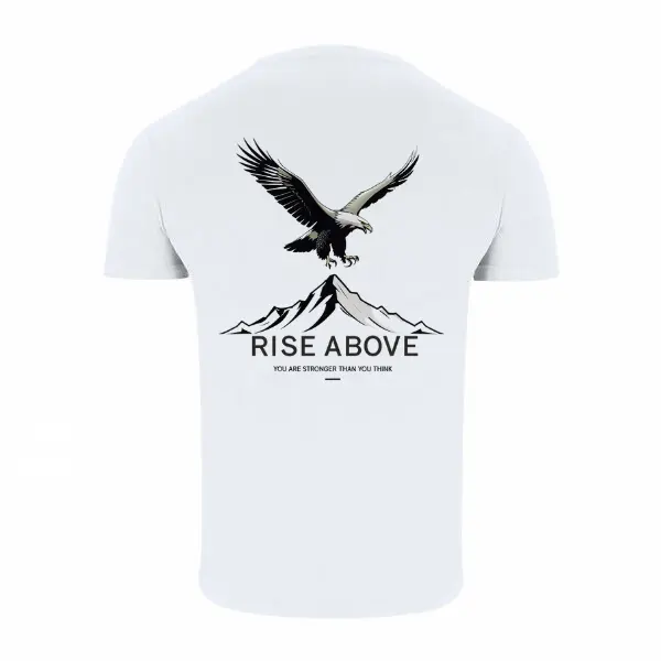 Duurzaam T-Shirt - "Rise Above" | Stoer & Motiverend Design