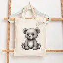 Duurzame Tote Bag - "Knuffelbeer" | Zachte & Schattige Stijl