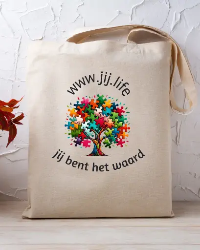 Duurzame Tote Bag - "Jij bent het waard"