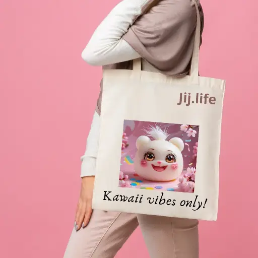Duurzame Tote Bag - "Kawaii Vibes Only"