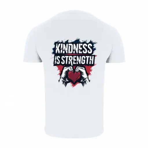 Duurzaam T-Shirt - "Kindness is Strength" | Stoer & Inspirerend Design