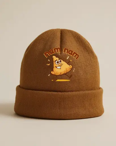 Nam Nam Samosa Beanie met pittige karakter