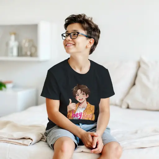 “Hey Bro” Boys T‑shirt